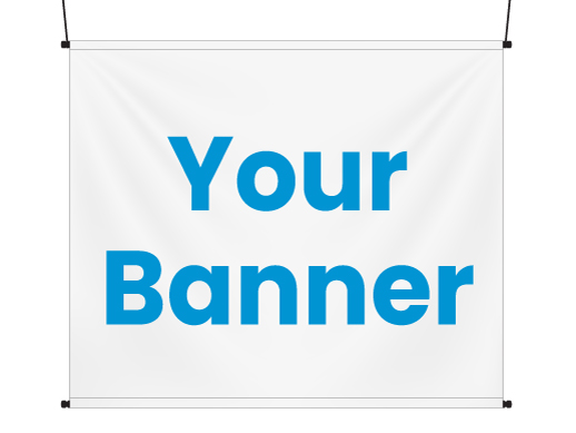 Vinyl banner with pole pockets setup – step 3