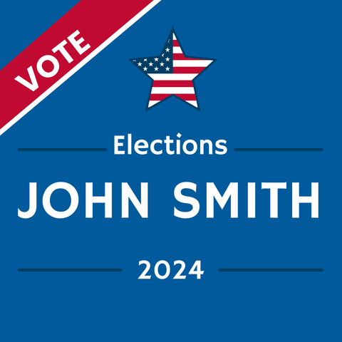 Blue-Themed American Elections Sign Template