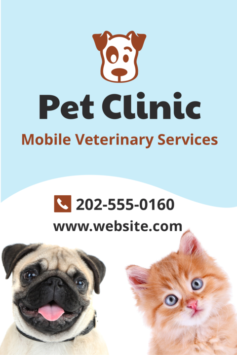 Mobile Pet Dog and Cat Clinic Veterinary Services Template